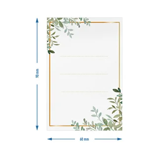 Självhäftande etiketter 60 x 90 mm för flaskor, burkar, presenter med blommönster - 20 st. – photo 4