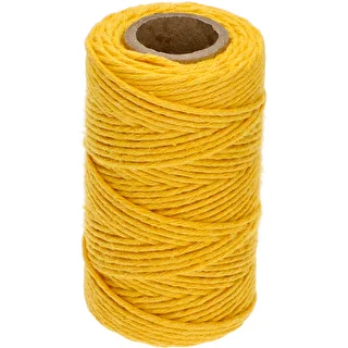 Gult bomullssnöre 2 mm/55 m/100 g