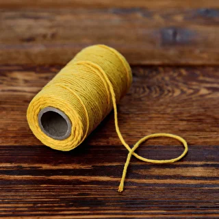 Gult bomullssnöre 2 mm/55 m/100 g – photo 5