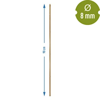 Belagt stålstöd i bambuform, 90 cm x 8 mm – photo 3