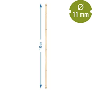 Belagt stålstöd i bambuform, 150 cm x 11mm – photo 3