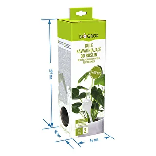 Bevattningskulor för växter, svarta transparenta, 400 ml, 2 st. – photo 6