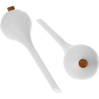 Bevattningskulor för växter, vita halvgenomskinliga med kork, 400 ml, 4 st. – photo 2