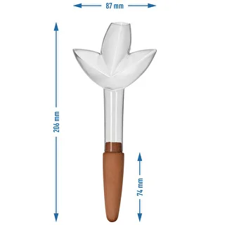 Växtbevattnare – genomskinligt blad med keramisk fot, 120 ml – photo 5