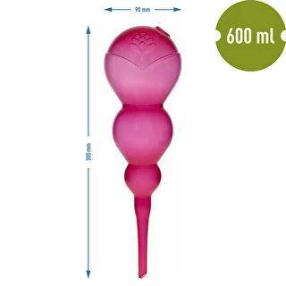 Tredubbel bevattningskula (trekammare), transparent rosa, 600 ml – photo 5