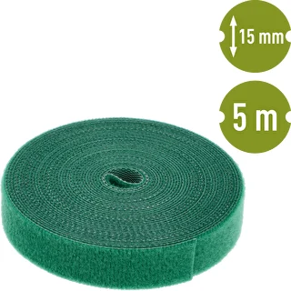 Trädgårdsband med kardborre, grön, 15 mm x 5 m – photo 2