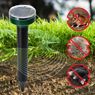 Solcellsdriven mullvadsskrämma – effektivt, säkert och djurvänligt skydd för trädgården, 4-pack – photo 12