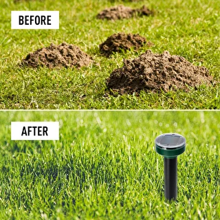 Solcellsdriven mullvadsskrämma – effektivt, säkert och djurvänligt skydd för trädgården, 4-pack – photo 13