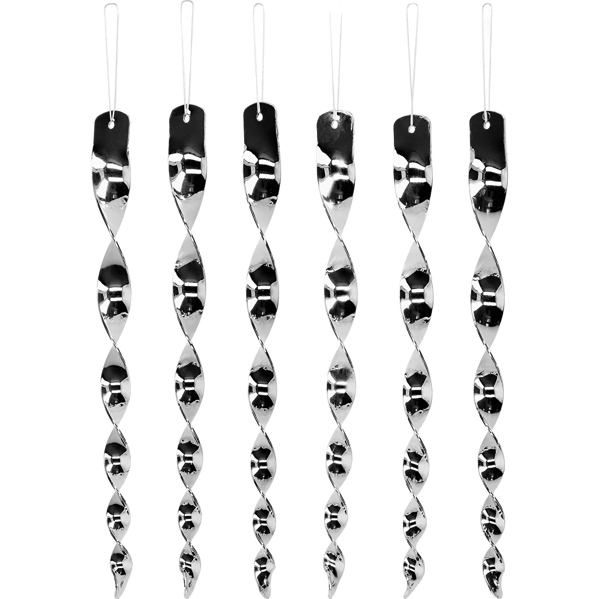 Fågelskrämma – reflekterande spiraler i silverfärg, 6 stycken