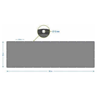 Skuggväv (80%, 140 g/m2) 1,5 x 5 m, grafit – photo 7