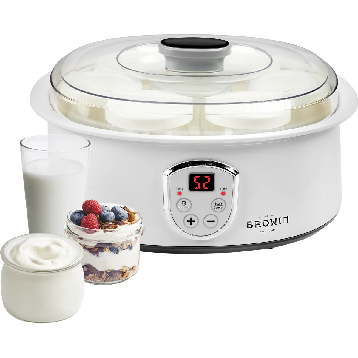 Yoghurtmaskin med termostat, 7 burkar, 1,3 L