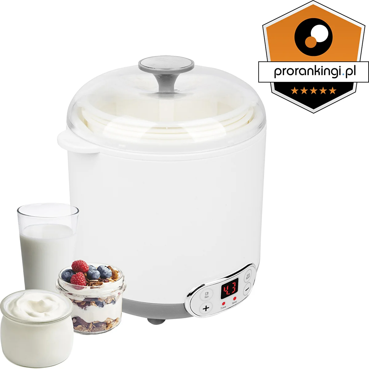 Ost- och yoghurtmaskin med termostat 1,5 L