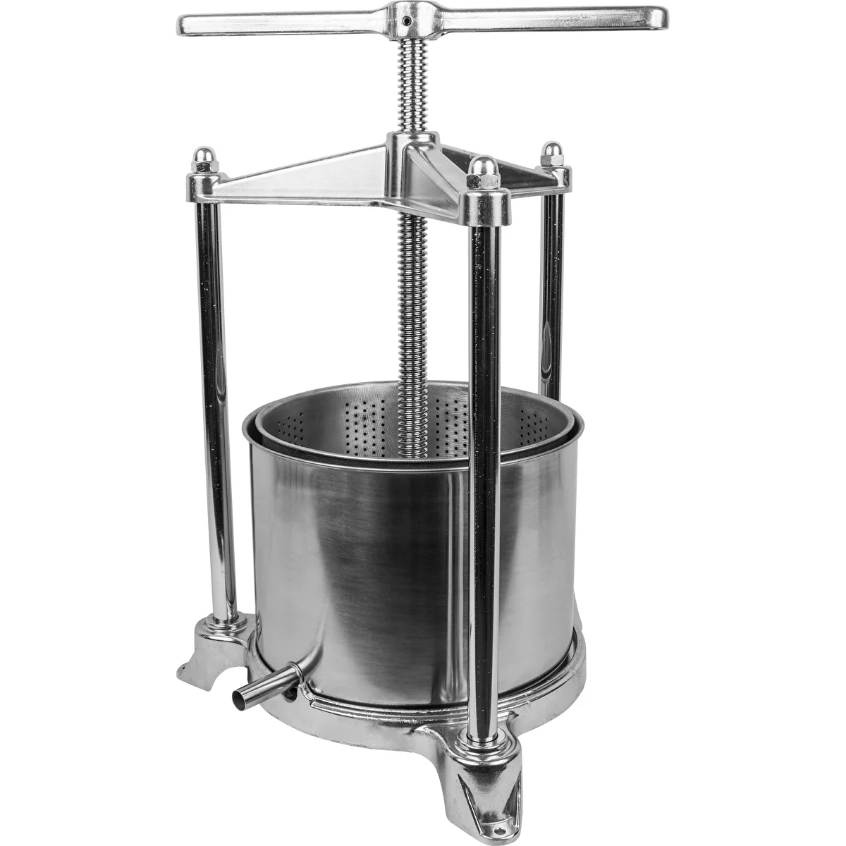 Rampress för frukt - rostfritt stål, 5 l