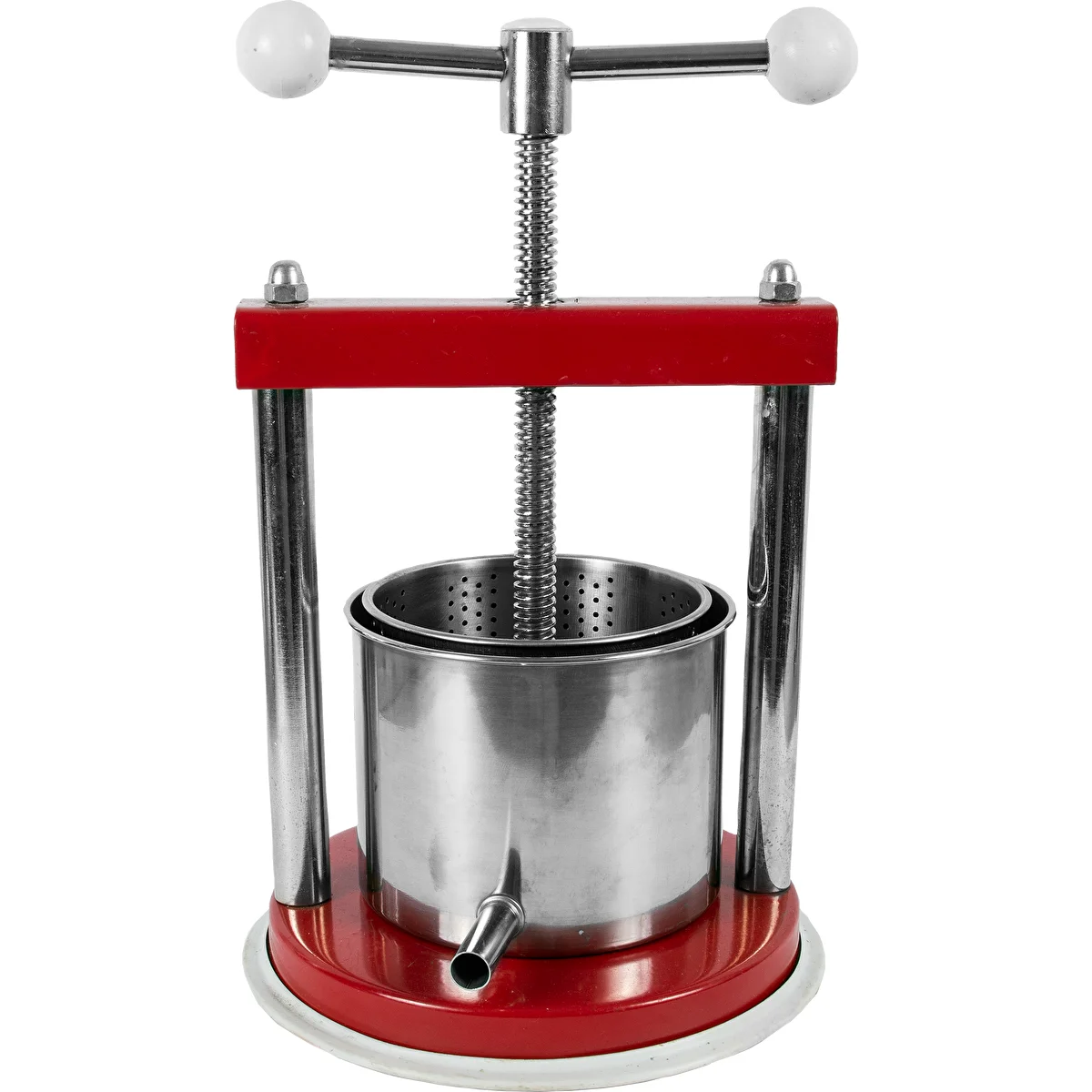 Rampress för frukt - rostfritt stål, 1,2 l