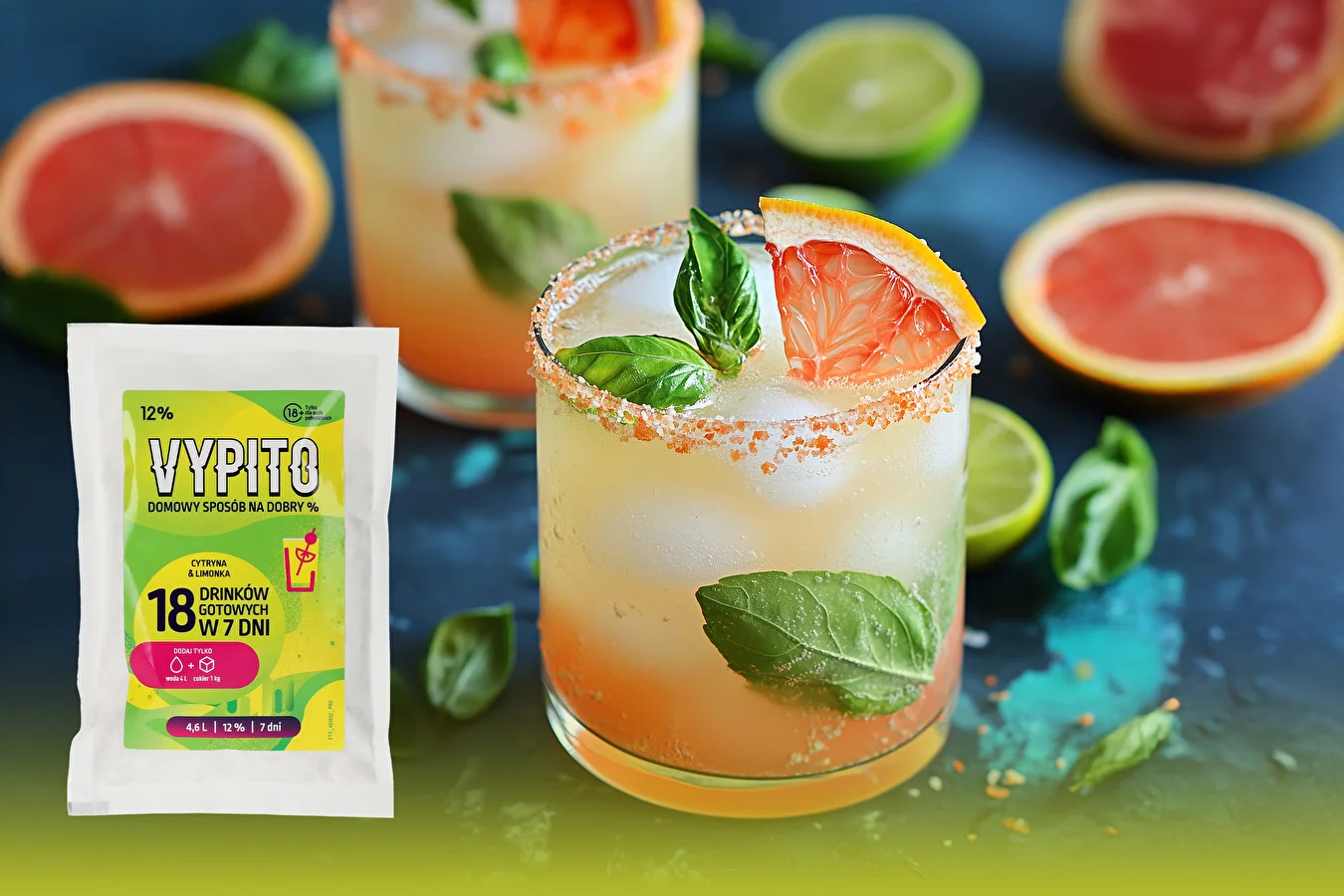 Vypito Lime & basilika – en uppfriskande drink med en ton av basilika och citrus