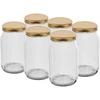 Burk TO 900 ml med guldlock fi 82/6 - 6 st. ['burkar', ' glasburk', ' glasburkar', ' burk med lock', ' burkar för konserver', ' burk för inläggningar', ' burkar för inläggningar', ' burk för gurkor', ' burk för honung', ' 900 ml', ' 0', '9 l.']