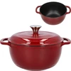 Emaljerad gjutjärnsgryta - vinröd, 4 L - 11 
