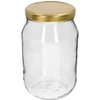 Glasburk TO 1,7 L med guldfärgat lock Ø 100/6, 1 st. ['stor glasburk', ' burk för syrade grönsaker', ' burk för mjölksyrning', ' hemkonservering', ' heminläggningar', ' burk för gurkor', ' burk för inläggningar', ' burk för hemgjorda konserver', ' TO-burk', ' twist-off-burk', ' burk med lock 1', '7 L', ' burk för pickles', ' burk 1', '7 L', ' i burk', ' burk för svamp', ' glasburk för svamp', ' skog i glasburk', ' förädling av grönsaker och frukt', ' burk med guldfärgat lock', ' burk med lock Ø 100 mm']