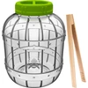 Okrossbar, multifunktionell burk för inläggning + tång, 5L ['inlagda gurkor', ' inlagd blomkål', ' inlagda rödbetor', ' rödbetssurdeg', ' plastburk', ' plastburk', ' hemlagade inläggningar', ' burk 5L', ' burk med certifikat för inläggning', ' tång för gurkor', ' burk med tång']