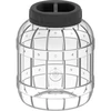 Okrossbar, multifunktionell burk med svart lock, 3L ['burkar för konserver', ' burk', ' burk för gurkor', ' för likörer', ' burk 3 l', ' burk med certifikat', ' okrossbar burk', ' universell burk', ' multifunktionell burk', ' burk för konserver', ' plastburk', ' burk av plast']