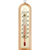 Rumstermometer med guldskala (-10°C till +50°C) 16cm ['inomhustermometer', ' rumstermometer', ' termometer för inomhusbruk', ' hemtermometer', ' termometer', ' trärumstermometer', ' termometer med tydlig skala', ' termometer med guldskala', ' hängande termometer', ' liten termometer']