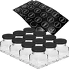 Set 12 x burk 120ml + 30 etiketter för märkning av kryddor ['klistermärken för kryddor', ' etiketter för burkar', ' etiketter för behållare', ' klistermärken för kryddbehållare', ' klistermärken för örter', ' svarta klistermärken för kryddor', ' självhäftande etiketter för kryddor', ' klistermärken för burkar', ' burkar', ' små burkar', ' liten burk', ' glasburk', ' glasburkar', ' burk med lock', ' kryddburkar', ' burk för örter', ' burk 120ml']