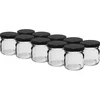 TO-burk 40 ml med svart lock fi 43 - 10 st. ['burk för sylt', ' burk med dekorativt lock', ' TO-burk', ' burk 40 ml', ' burkar för honung']