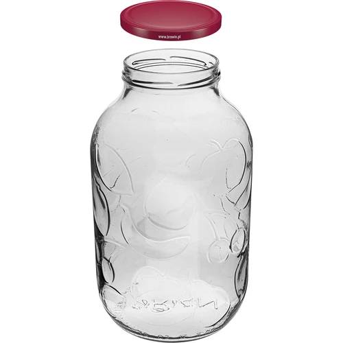 5L burk med ornament lock vinröd fi 100 - 2