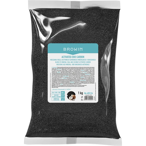 Activated Duo Carbon - blandning av aktivt kol, stenbaserat och kokosbaserat, 1 kg, för 60 L