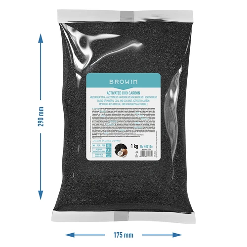 Activated Duo Carbon - blandning av aktivt kol, stenbaserat och kokosbaserat, 1 kg, för 60 L - 7