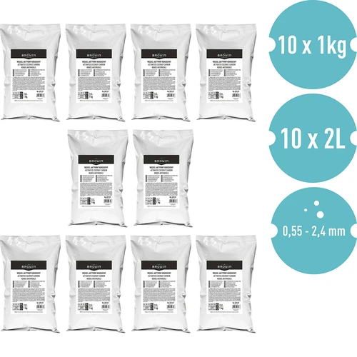 Aktivt kokoskol 1 kg x 10 - set - 2