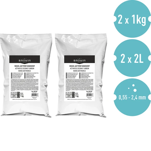 Aktivt kokoskol 1 kg x 2 - set - 2