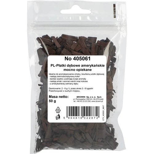 Amerikanska ekflingor kraftigt rostade, 50 g - 2