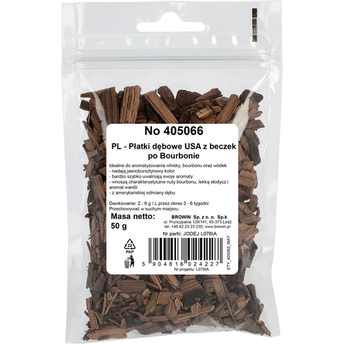 Amerikanska ekflisor, kraftigt rostade, från bourbonfat, 50 g - 2