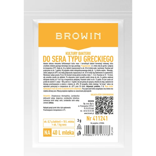 Bakteriekulturer för grekisk ost