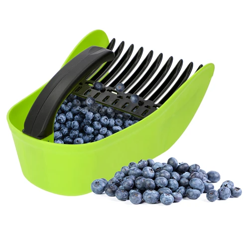Bärplockare för små frukter, grön, av plast - 5