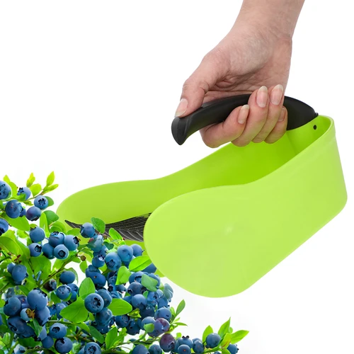 Bärplockare för små frukter, grön, av plast - 6