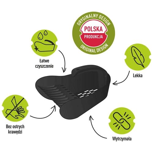 Bärplockare för små frukter i plast, svart - 8