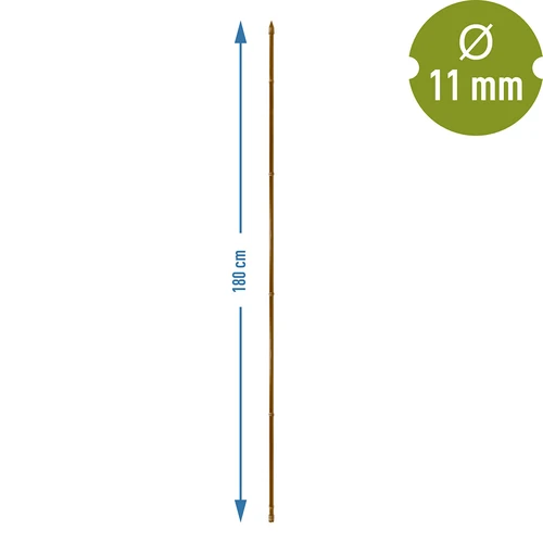 Belagt stålstöd i bambuform, 180 cm x 11mm - 3