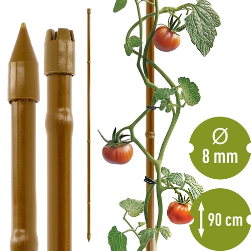Belagt stålstöd i bambuform, 90 cm x 8 mm