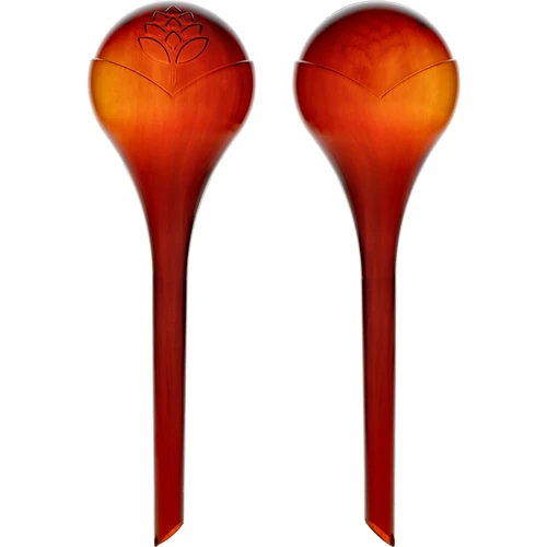 Bevattningskulor för växter, bärnstensfärgade genomskinliga, 400 ml, 2 st.