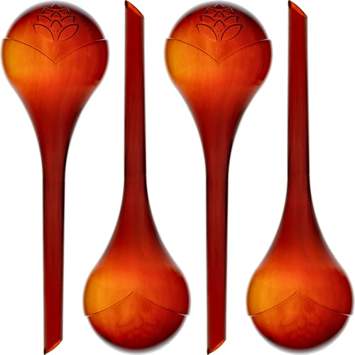 Bevattningskulor för växter, bärnstensfärgade genomskinliga, 400 ml, 4 st.