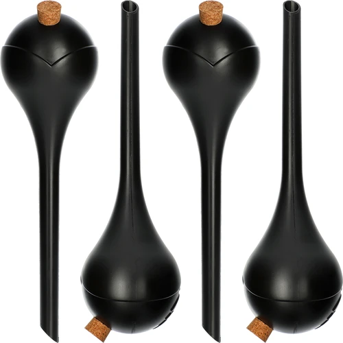 Bevattningskulor för växter, svarta matta, med kork, 400 ml, 4 st.