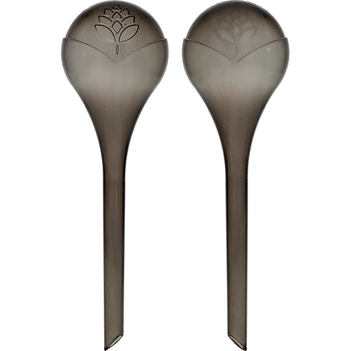 Bevattningskulor för växter, svarta transparenta, 400 ml, 2 st.