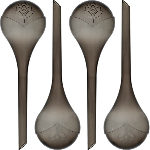 Bevattningskulor för växter, svarta transparenta, 400 ml, 4 st.