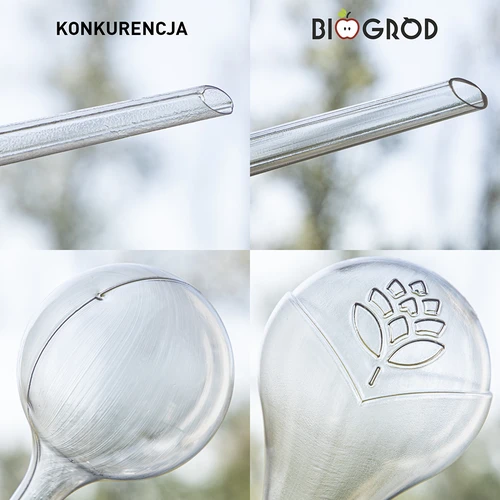 Bevattningskulor för växter, transparenta, 400 ml, 2 st. - 14