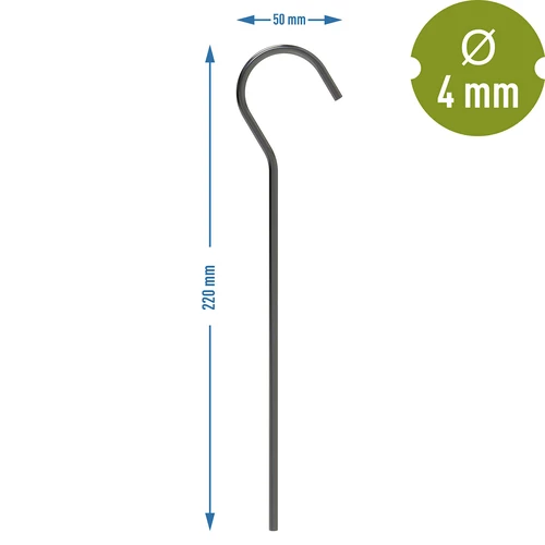 Böjda tältpinnar - 10 st. - 6