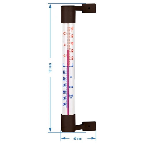 Brun utetermometer (-50°C till +50°C) 18cm - 3