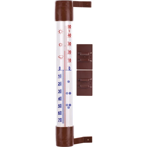 Brun utomhustermometer (-60°C till +50°C) 23cm