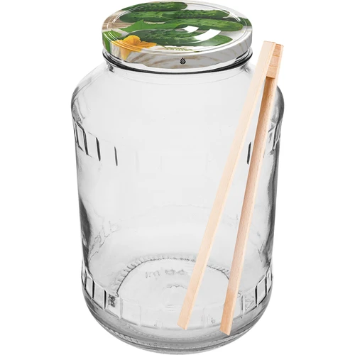 Burk 1,5 L, fi 82/6 med färgat lock + tång